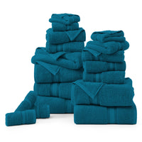 18 Piece Cotton Towel Set 550GSM - Sea Port