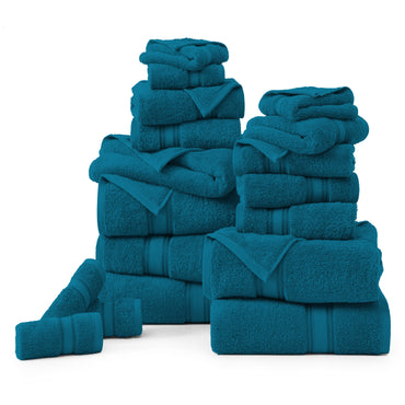 18 Piece Cotton Towel Set 550GSM - Sea Port