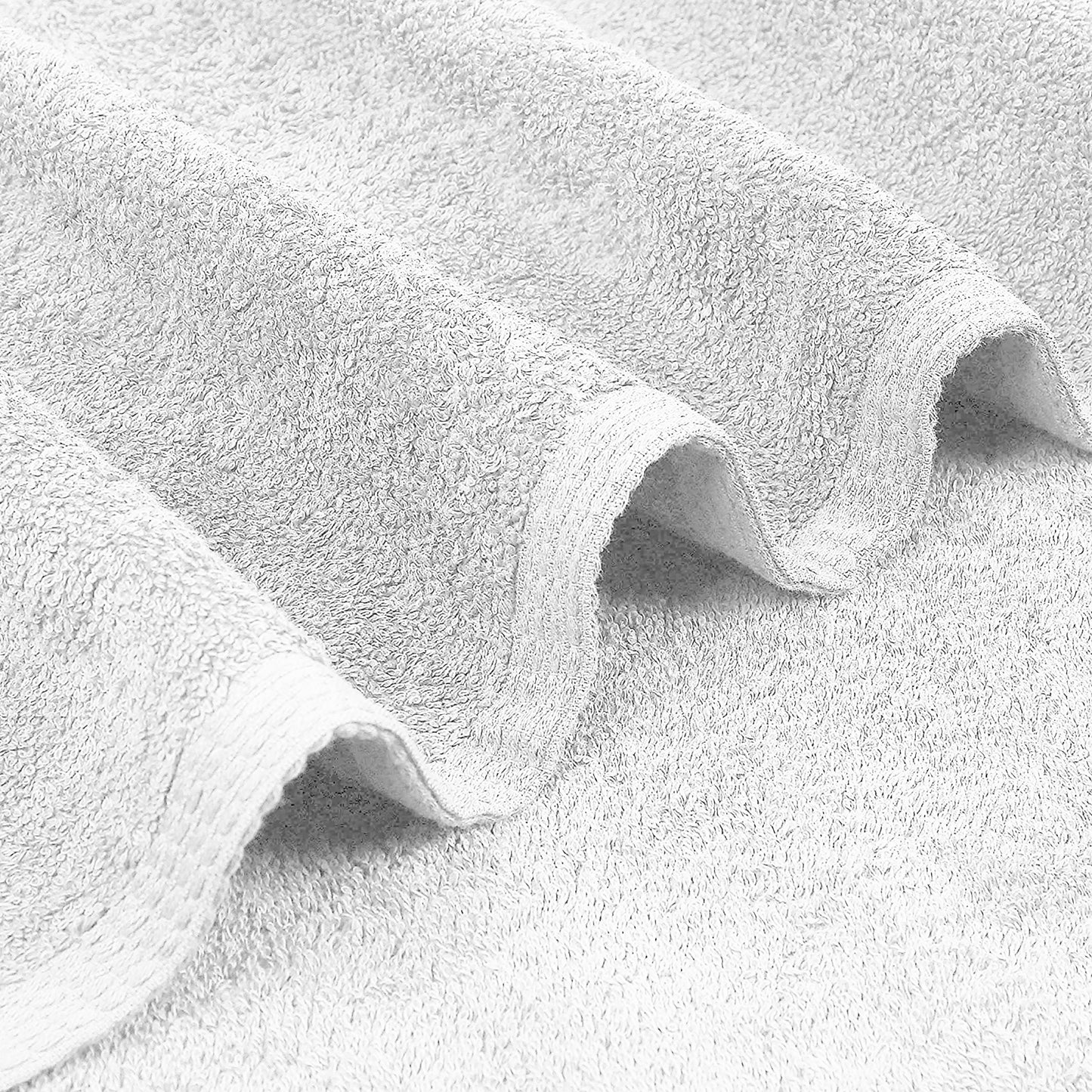 12 Piece 100% Cotton Towel Set 550GSM - White