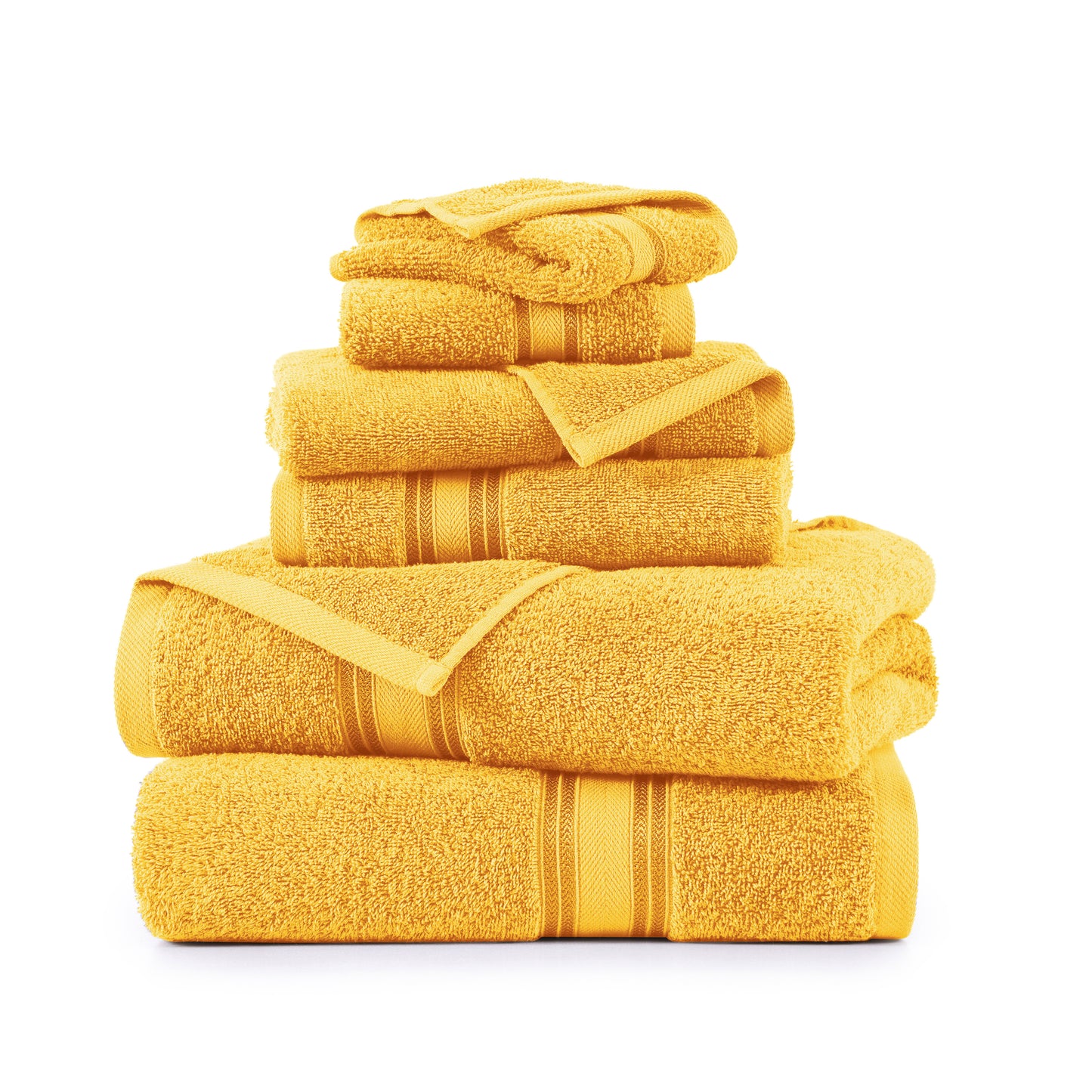 6 Piece Cotton Towel Set 550GSM - Mimosa