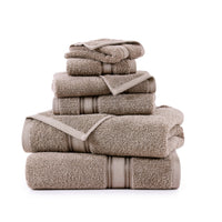6 Piece Cotton Towel Set 550GSM - Platinum