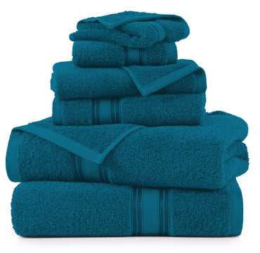 6 Piece Cotton Towel Set 550GSM - Sea Port