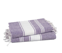 Set of 2 100% Cotton Chambray Turkish Beach Towels - Day Break