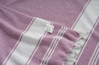 Set of 2 100% Cotton Chambray Turkish Beach Towels - Regal Orchid