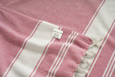 Set of 4 100% Cotton Chambray Turkish Beach Towels - Cashmere Rose