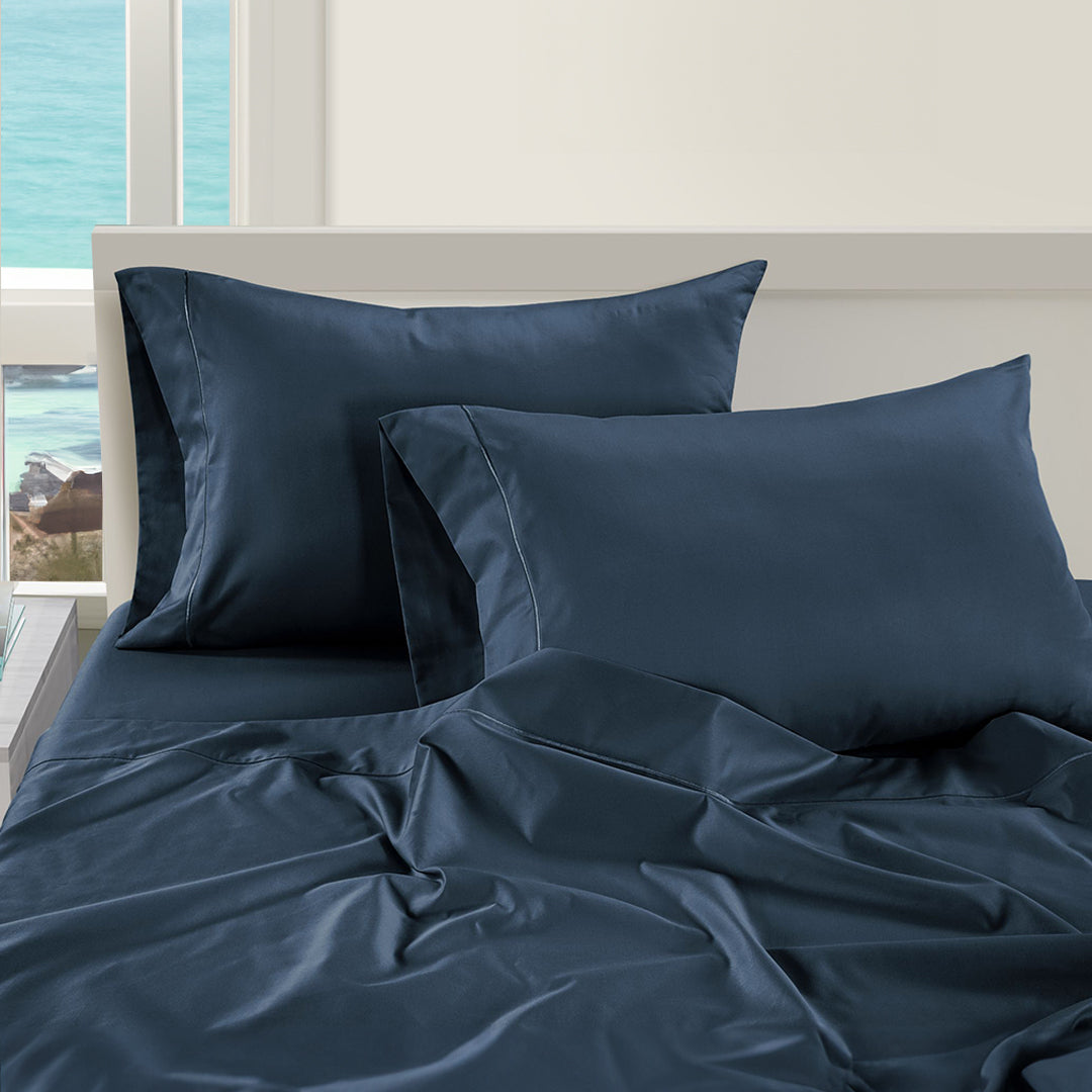 1000TC Pure Egyptian Cotton Sheet Set - Denim