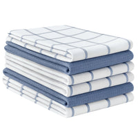 Set of 6 Multiweave Kitchen Towels - Indigo