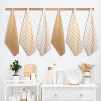 Set of 6 Multiweave Kitchen Towels - Yellow