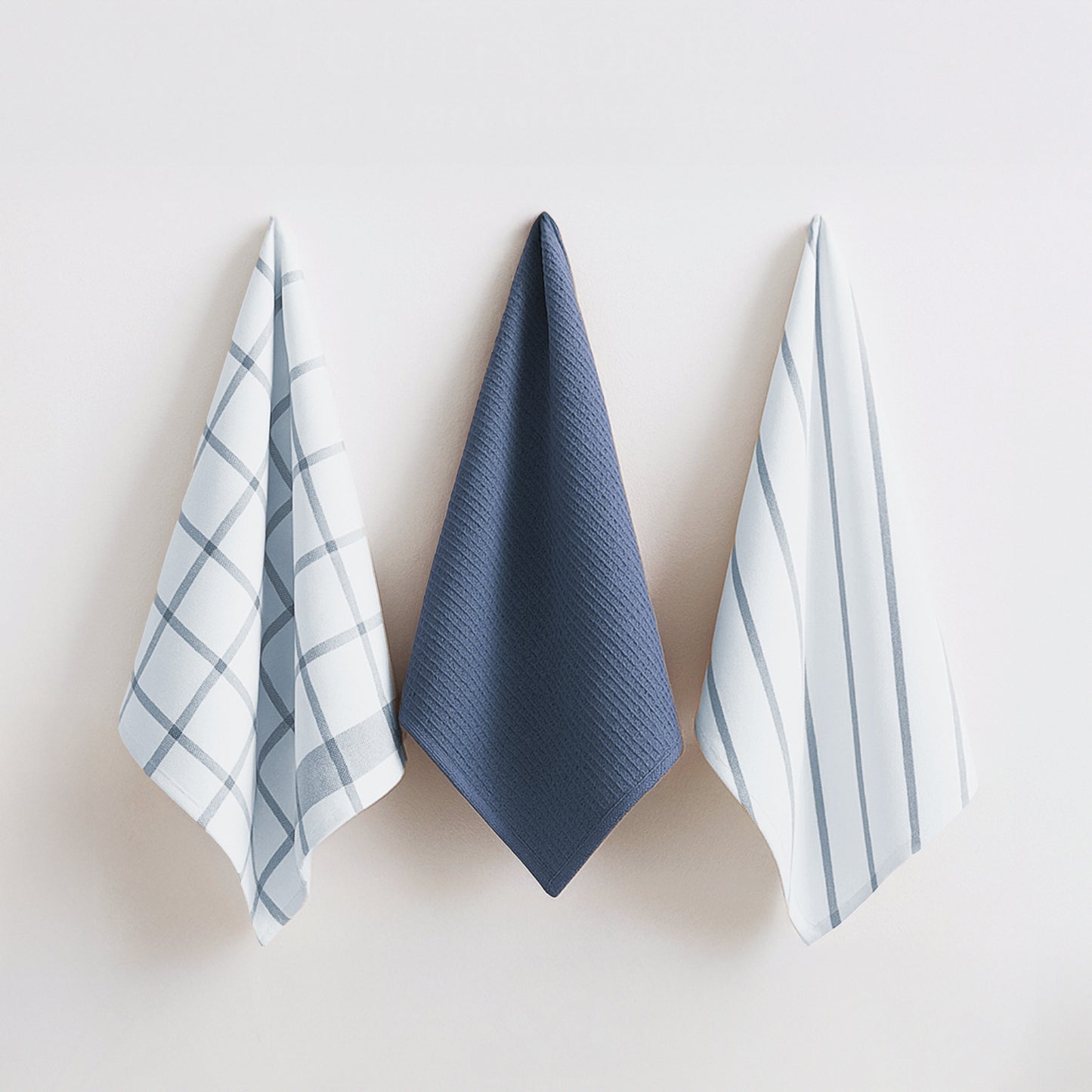 Set of 12 Multiweave Kitchen Towels - Indigo