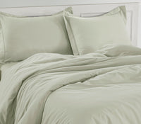 100% Organic Washed Cotton Quilt Cover Set - Mineral