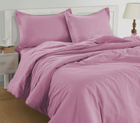 100% Organic Washed Cotton  Quilt Cover Set - Mulberry