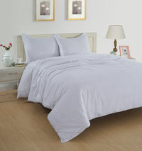 100% Organic Washed Cotton Quilt Cover Set - White