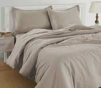 100% Organic Washed Cotton Quilt Cover Set - Linen