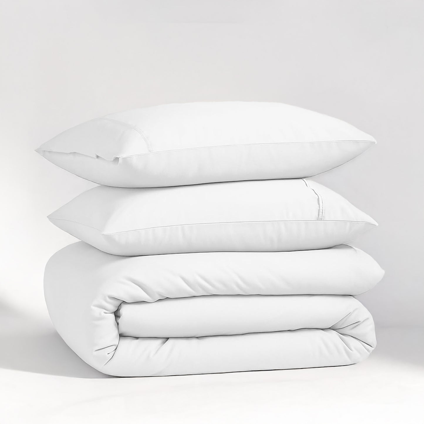 100% Organic Washed Cotton Quilt Cover Set - White