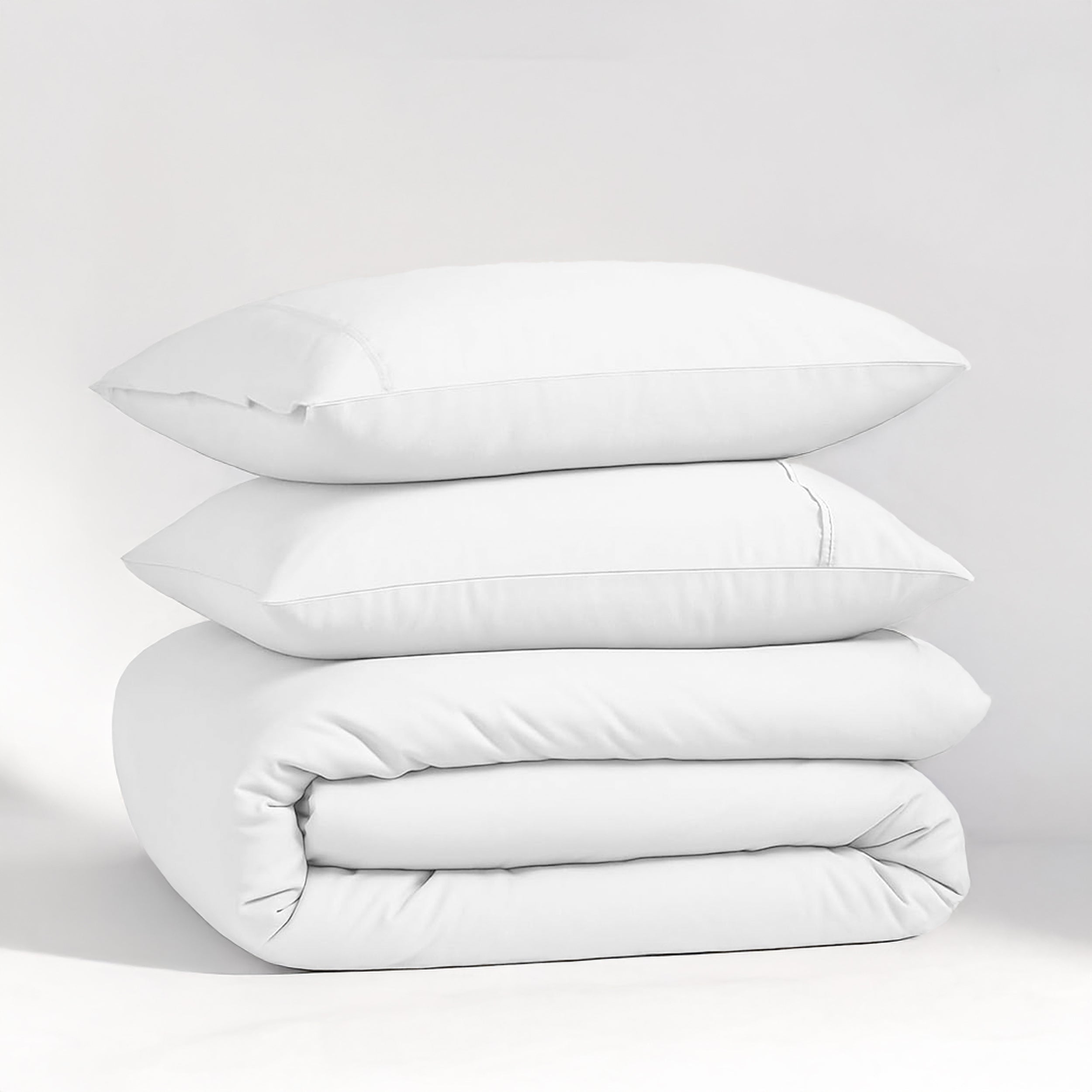 100% Organic Washed Cotton Quilt Cover Set - White