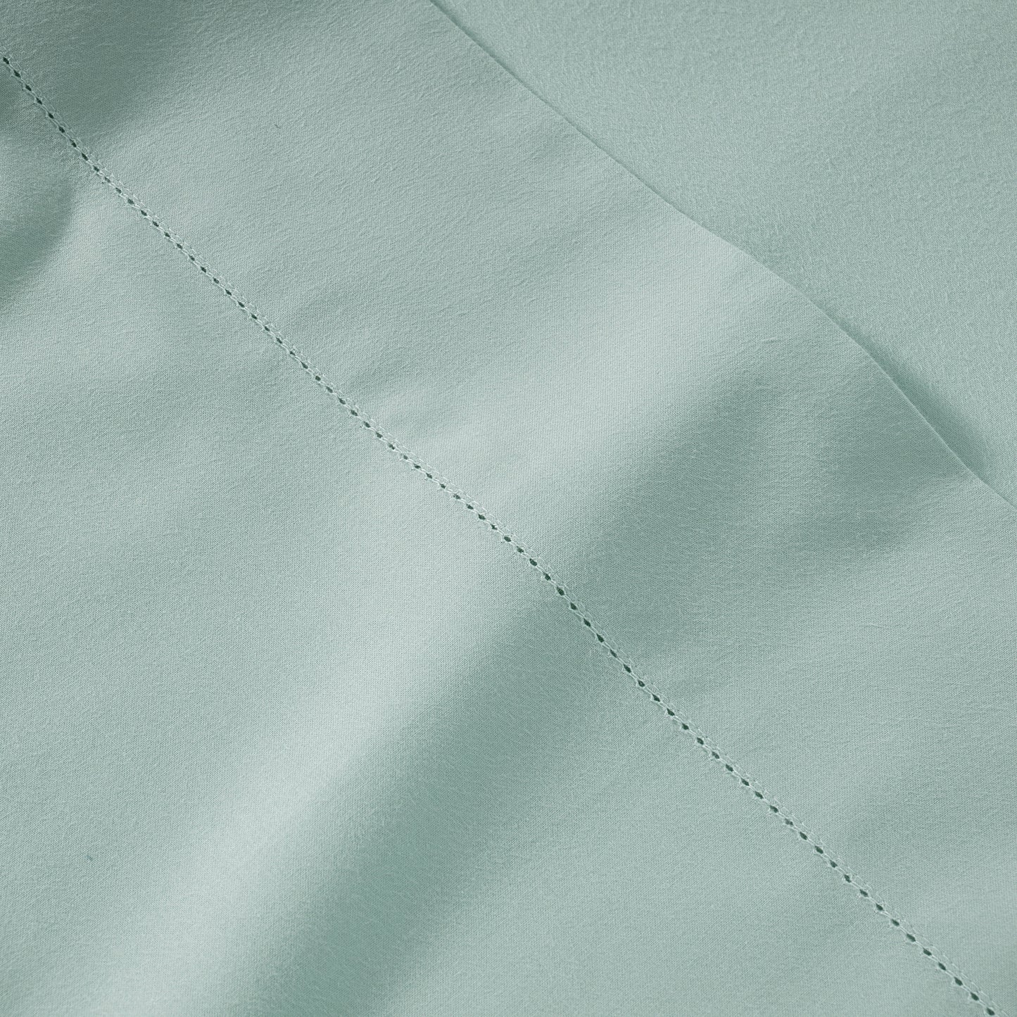 100% Organic Washed Cotton Fitted Sheet Set - Cool Blue