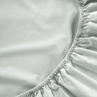 100% Organic Washed Cotton Fitted Sheet Set - Silver