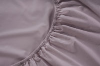 100% Organic Washed Cotton Fitted Sheet Set - Lilac