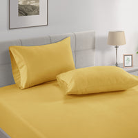 100% Organic Washed Cotton Fitted Sheet Set - Cocoon