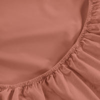 100% Organic Washed Cotton Fitted Sheet Set - Rose Dawn