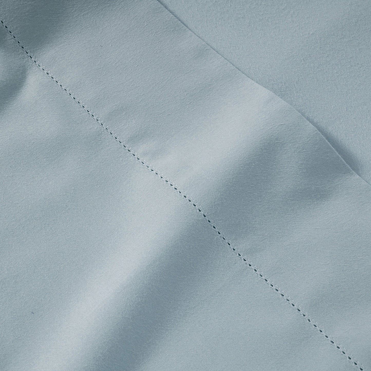 100% Organic Washed Cotton Fitted Sheet Set - French Blue