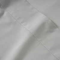 100% Organic Washed Cotton Fitted Sheet Set - Silver