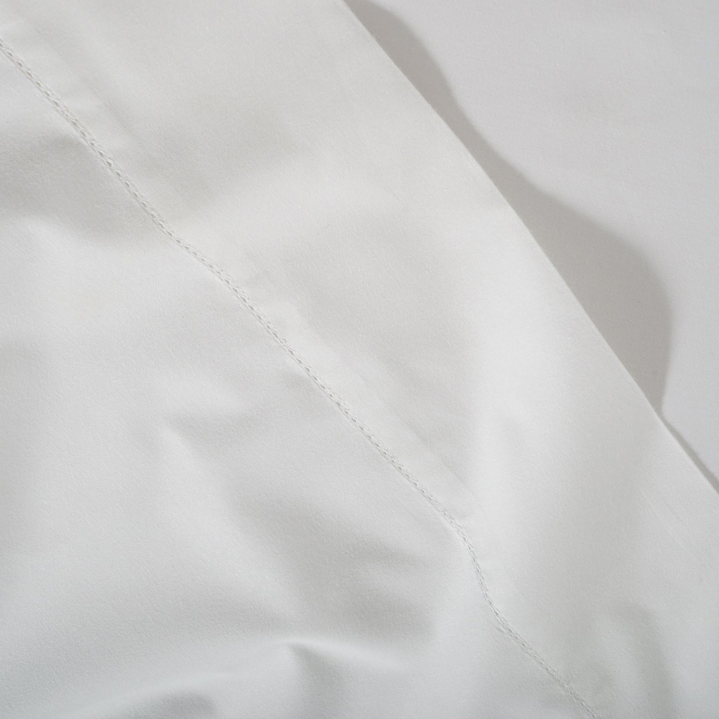 100% Organic Washed Cotton Fitted Sheet Set - White