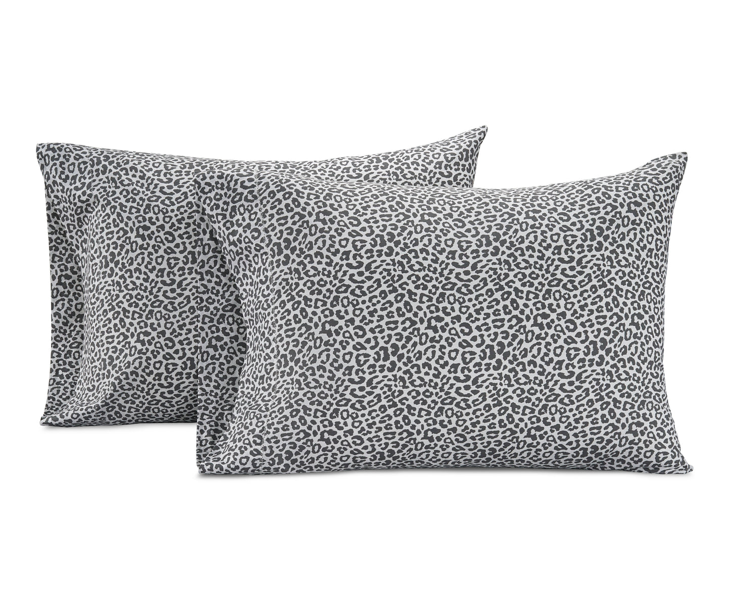 100% Organic Washed Cotton Sheet Set - Cheetah Charcoal