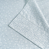 100% Organic Washed Cotton Sheet Set - Polka Dot Blue