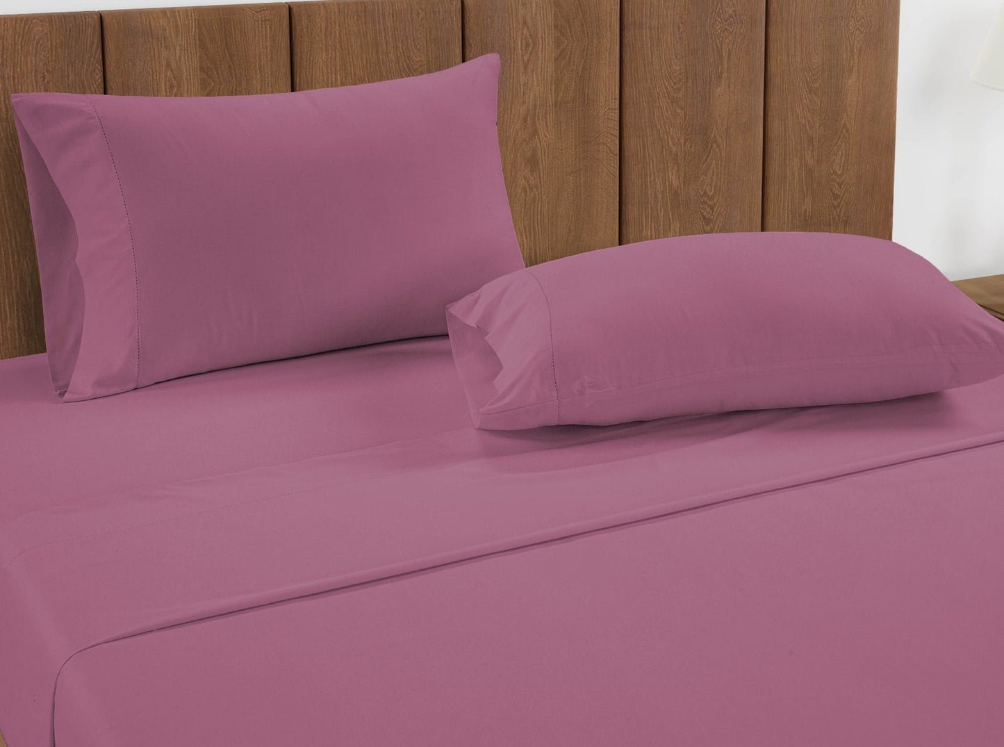 100% Organic Washed Cotton Sheet Set - Red Violet