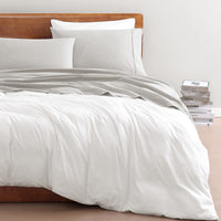 100% Organic Washed Cotton Sheet Set - Snowdrop