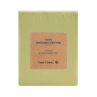 100% Organic Washed Cotton Sheet Set - Fern