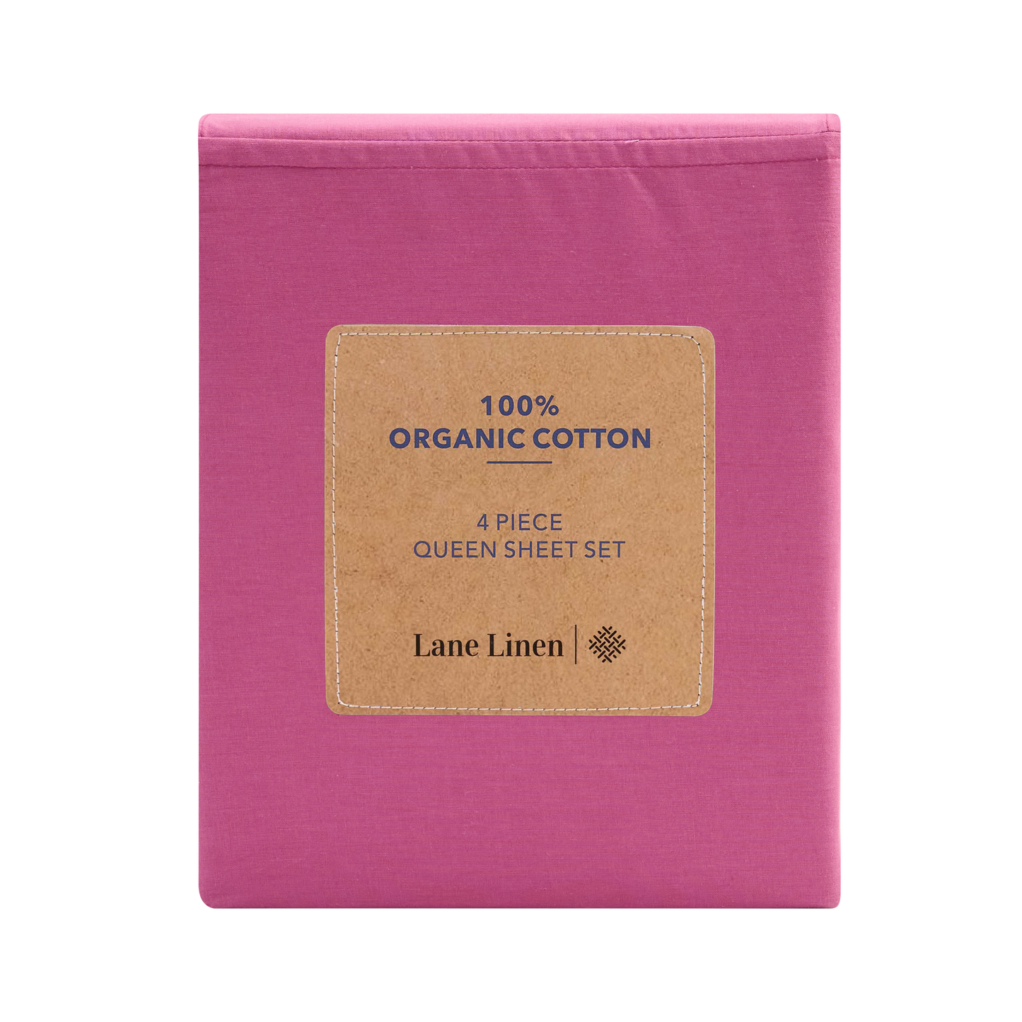 100% Organic Washed Cotton Sheet Set - Red Violet