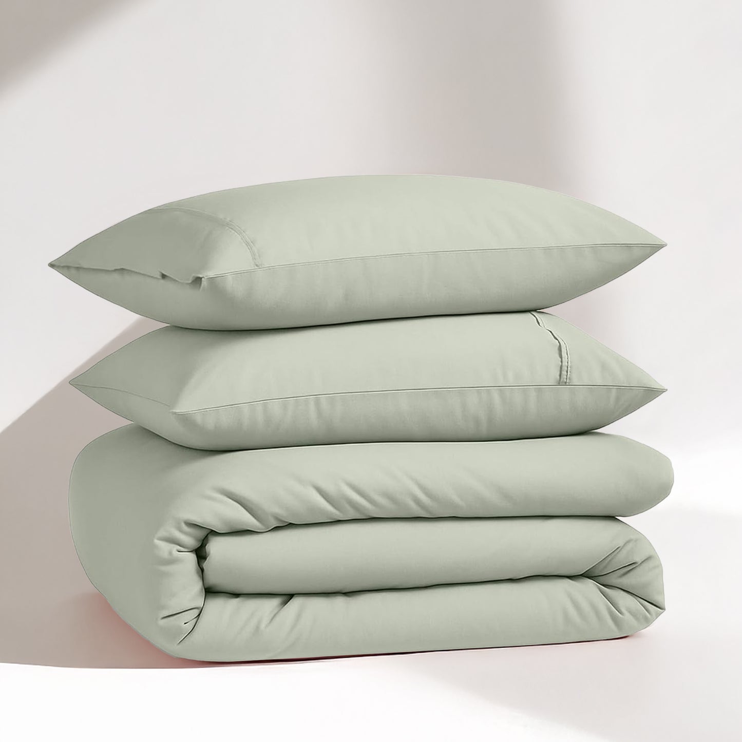 100% Organic Washed Cotton Quilt Cover Set - Mineral