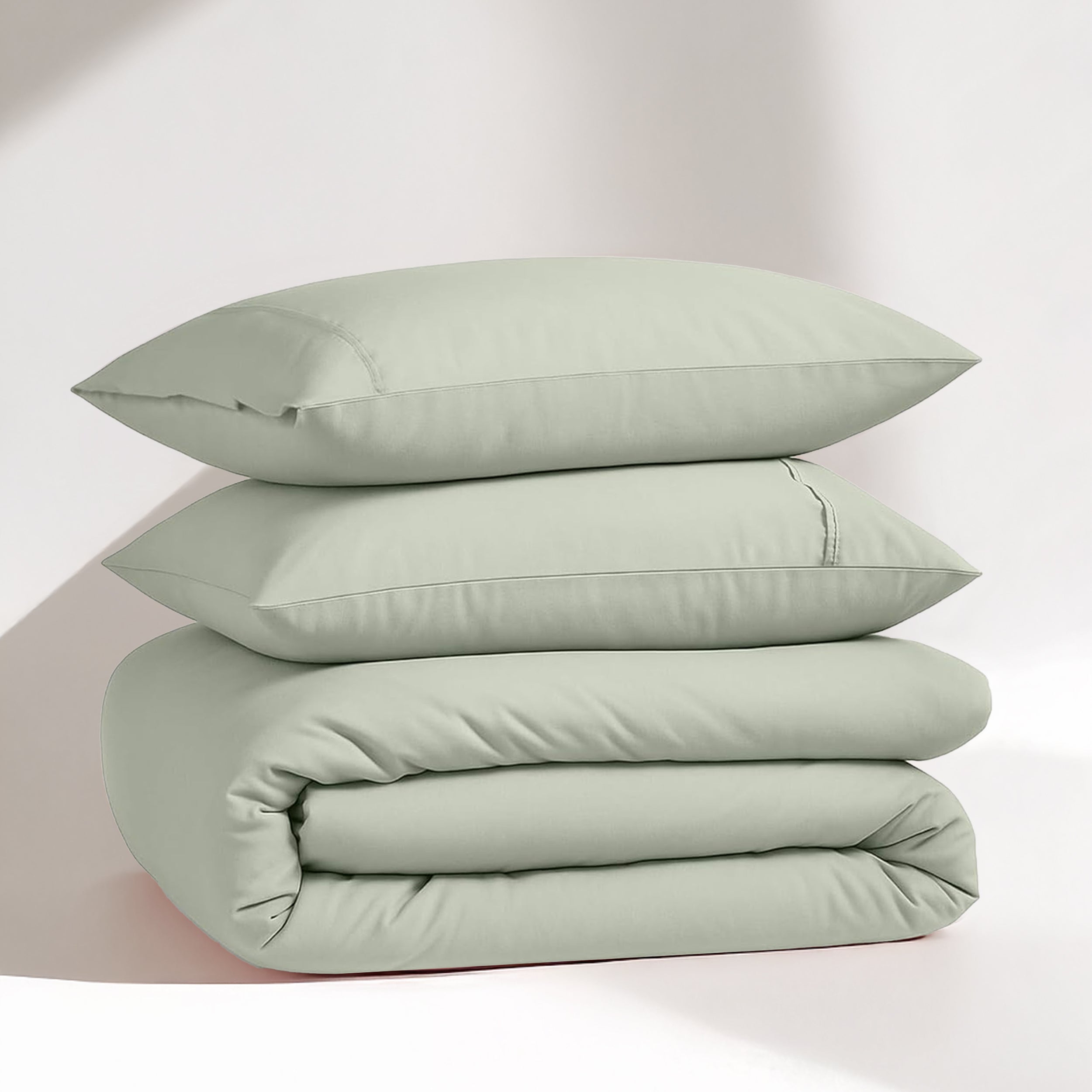 100% Organic Washed Cotton Quilt Cover Set - Mineral