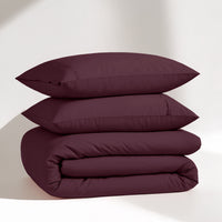 100% Organic Washed Cotton Quilt Cover Set - Windsor Wine