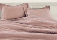 100% Organic Washed Cotton Quilt Cover Set - Sepia Rose