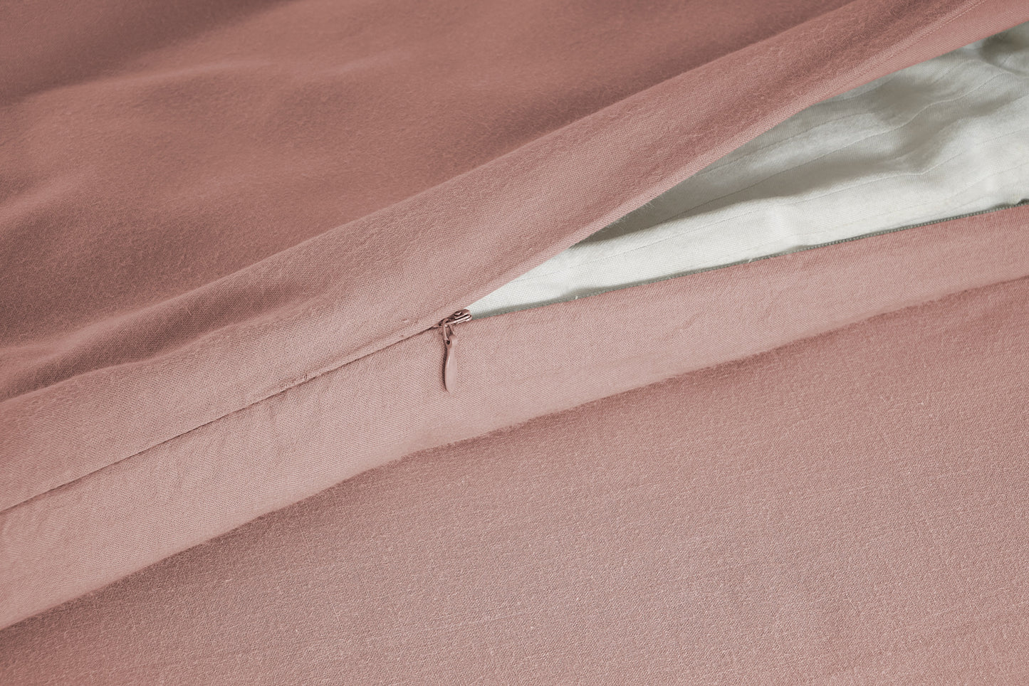 100% Organic Washed Cotton Quilt Cover Set - Sepia Rose