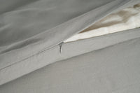 100% Organic Washed Cotton Quilt Cover Set - Silver