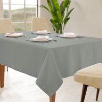 Solid Tablecloth 6 seat 152x213cm - Silver