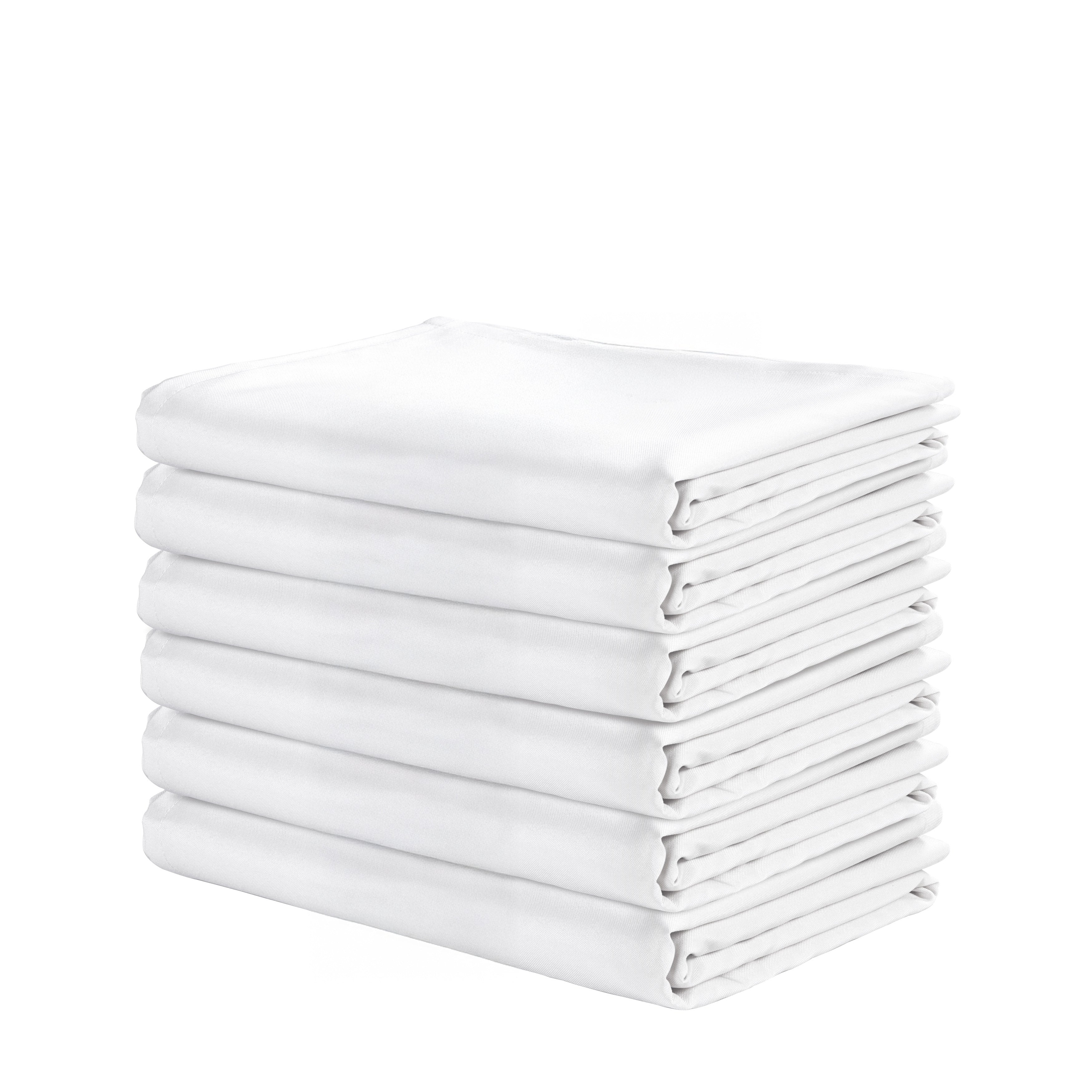 Set of Solid Tablecloths 6 seat 152x213cm - White