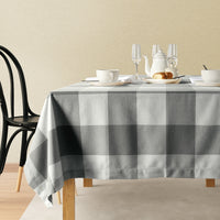 100% Cotton Tablecloth 8 seat 150x260cm - Grey Check