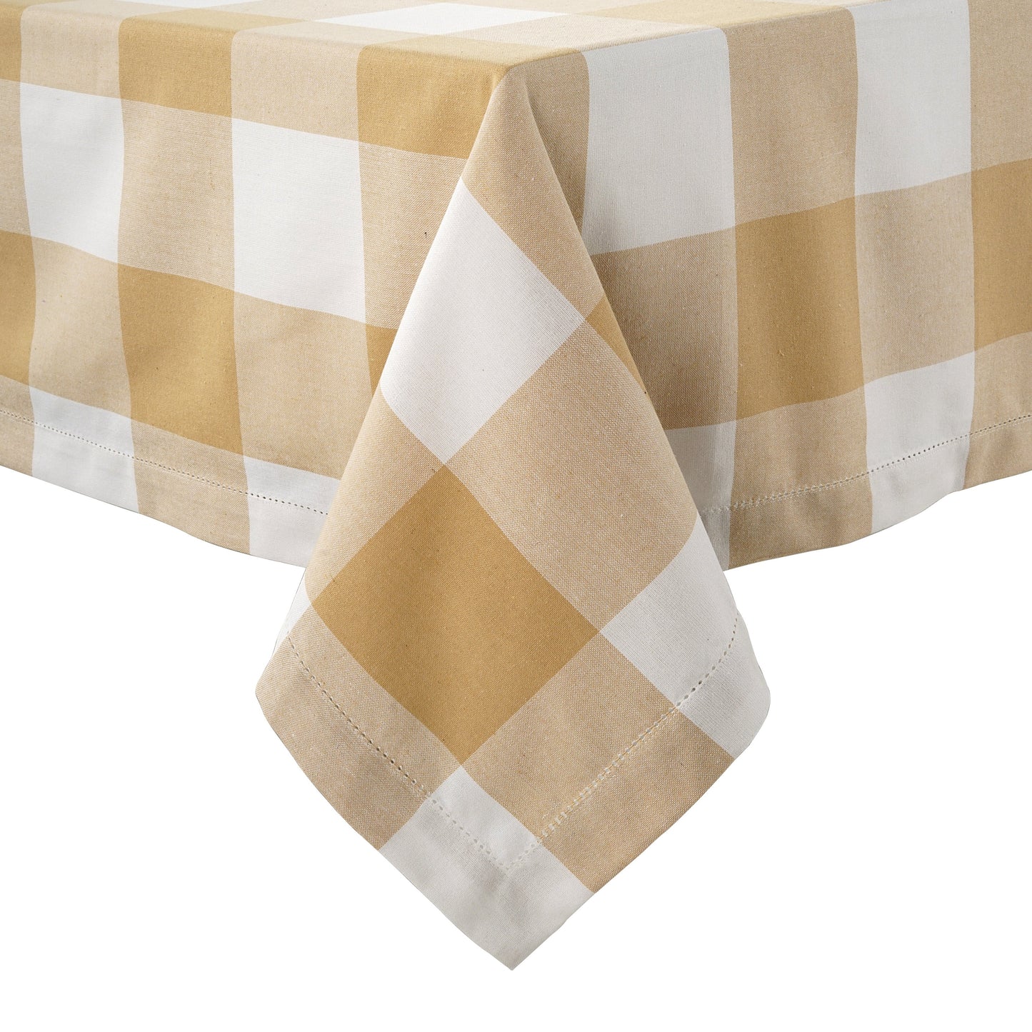 100% Cotton Tablecloth 10 seat 150x304cm - Beige Check