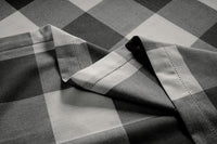 100% Cotton Tablecloth 10 seat 150x304cm - Grey Check