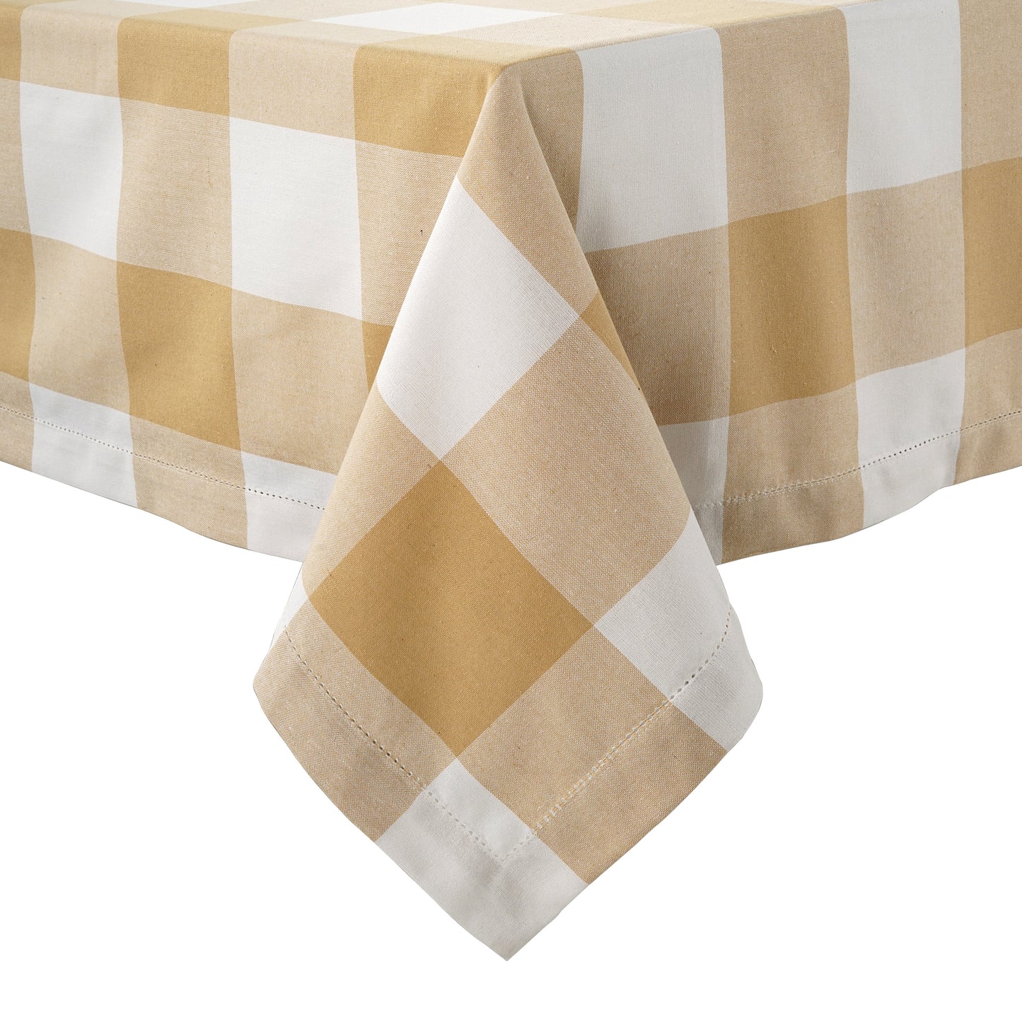 100% Cotton Tablecloth 4 Seat 150x150cm - Beige Check