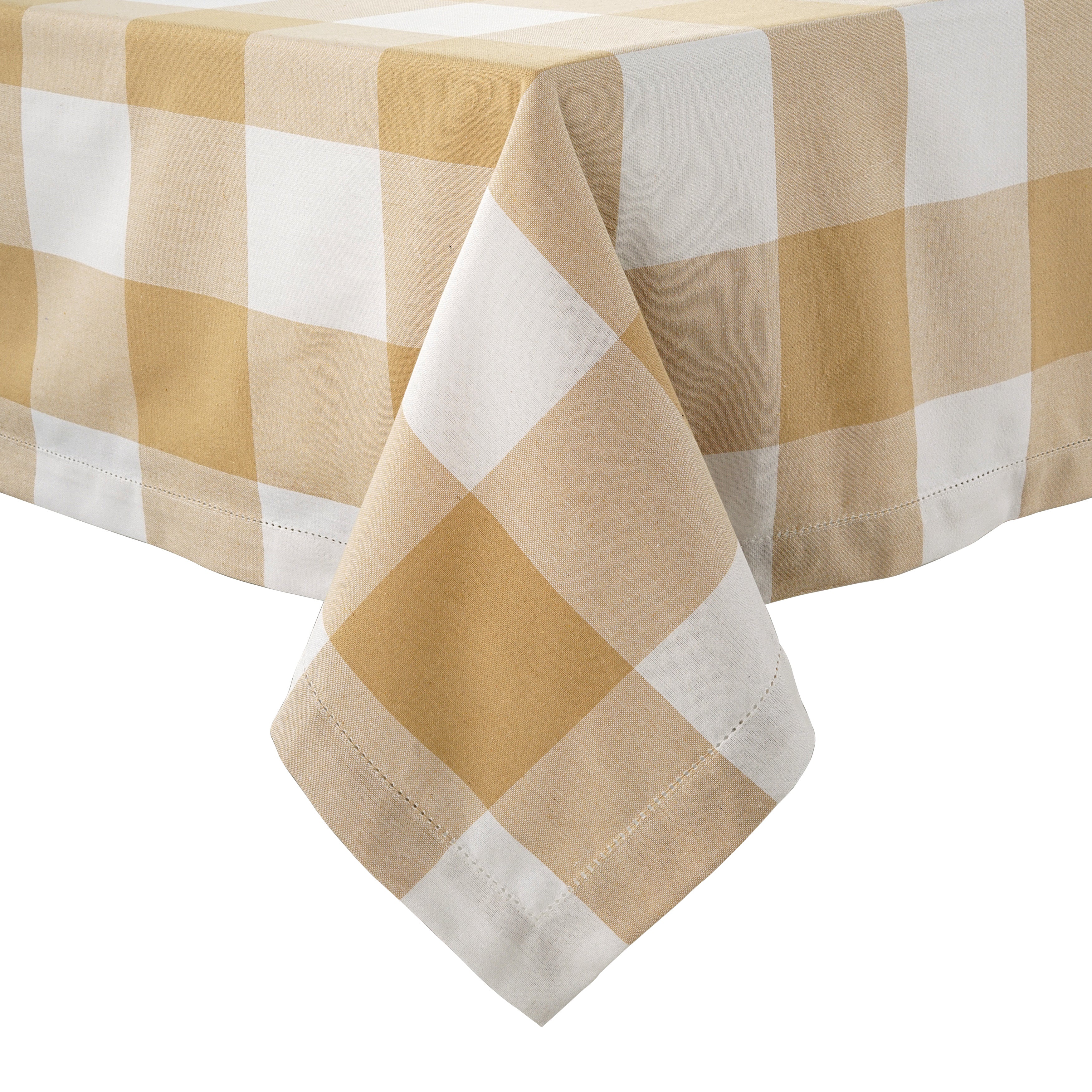 100% Cotton Tablecloth 4 Seat 150x150cm - Beige Check
