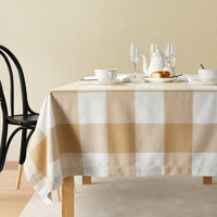 100% Cotton Tablecloth 4 Seat 150x150cm - Beige Check