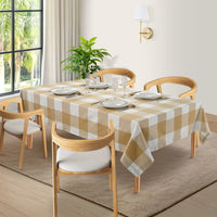 100% Cotton Tablecloth 4 Seat 150x150cm - Beige Check