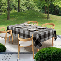100% Cotton Tablecloth 4 Seat 150x150cm - Black White Check