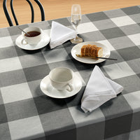 100% Cotton Tablecloth 4 Seat 150x150cm - Grey Check